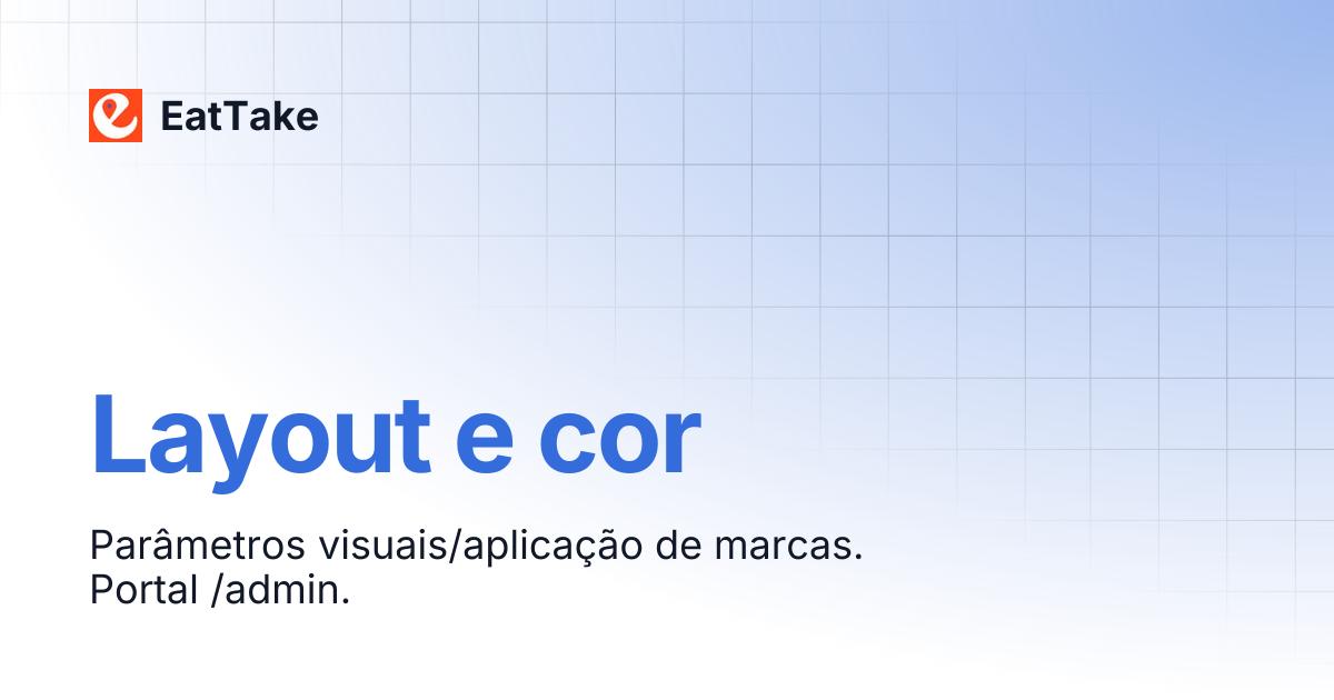 Layout e cor | EatTake